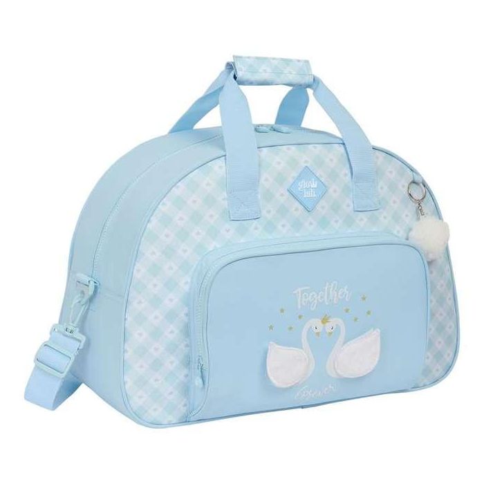 Bolsa de Deporte Glow Lab Cisnes Azul claro 48 x 33 x 21 cm Bolsa de Deporte Glow Lab Cisnes Azul claro 48 x 33 x 21 cm
