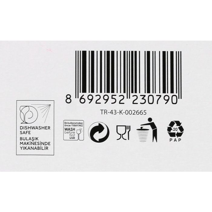 Lav Set de 6 Vasos Altos Assos con capacidad de 490 ml y una altura de 14,8 cm (8 Cajas) 9