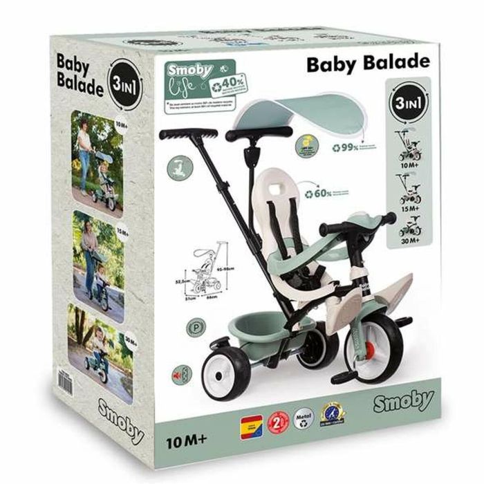 SMOBY - SMOBY Life - Triciclo para bebés S.Life Balade 1 SMOBY - SMOBY Life - Triciclo para bebés S.Life Balade 1
