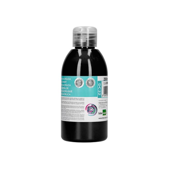 Pintura Acrilica Liderpapel Bote De 250 mL Negro 4