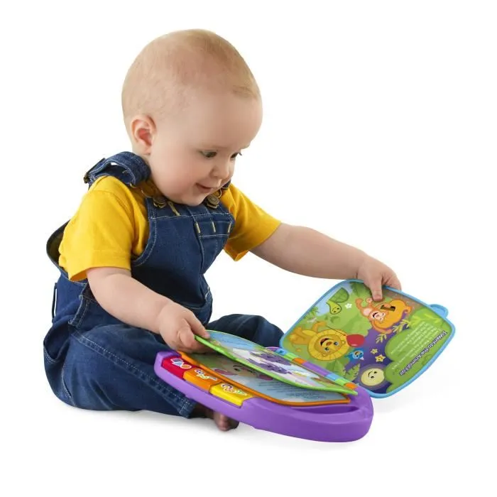 Fisher Price Libro interactivo de perritos infantiles para bebés - Aprende letras, números y palabras - 6 meses y + 4