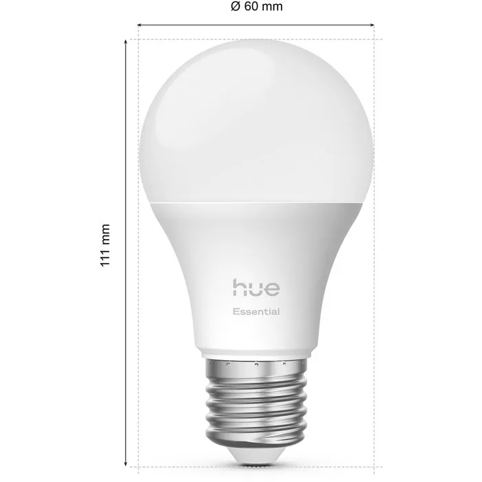Philips Hue Essential Pack de 3 Bombillas LED A60 E27 8W Blanco y Color Inteligentes, AABQA92427