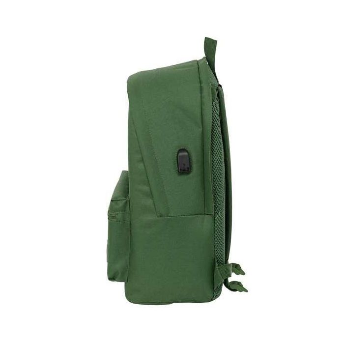 Safta Mochila Doble Portátil 15,6" con USB, Real Madrid Chica Caqui, 31x44x18 cm 7