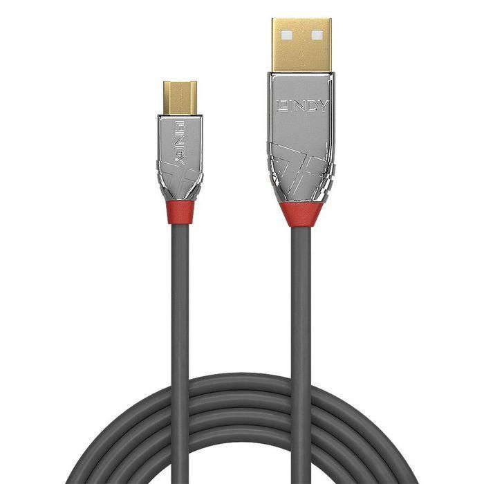 Lindy Cromo Line Cable USB 2.0 Tipo A a Micro-B 5m, Alto Rendimiento 480Mbps, Doble Blindaje, Conectores Oro 1 Lindy Cromo Line Cable USB 2.0 Tipo A a Micro-B 5m, Alto Rendimiento 480Mbps, Doble Blindaje, Conectores Oro 1
