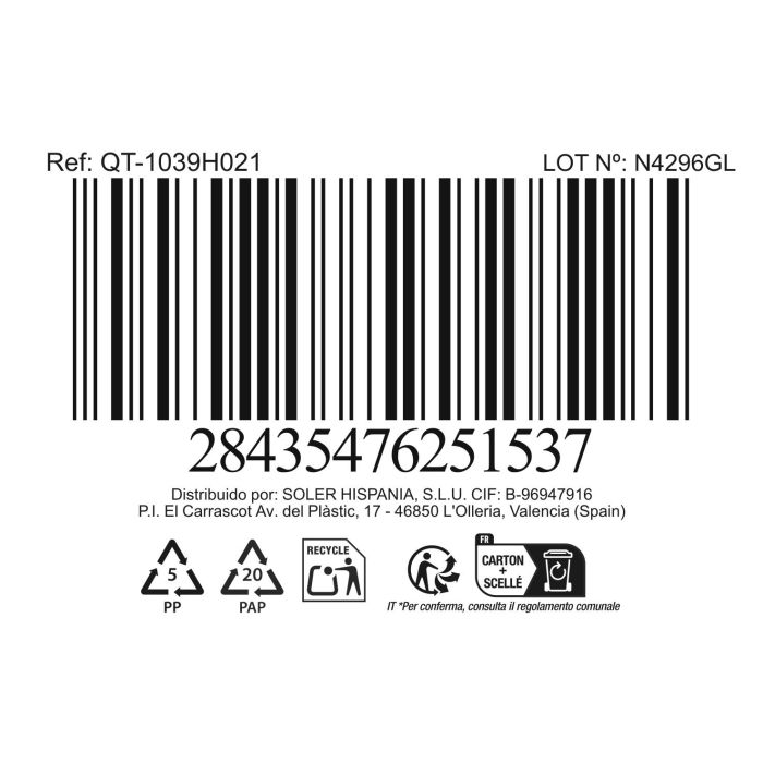 Fuente de Cocina Quttin 8435476251533 Vidrio 20,2 x 17,8 x 3,8 cm (750 cc) 3