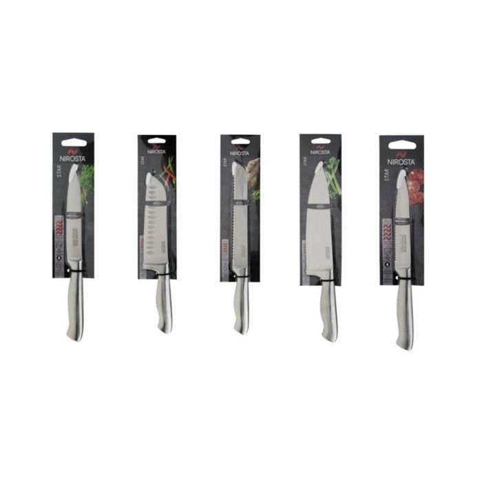 Nirosta FAC3176239998085 - Juego de 5 Cuchillos de Cocina Profesionales de Acero Inoxidable (24-33,5 cm) 2