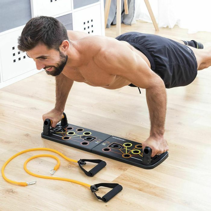 Pack Tabla de Flexiones Push-Up y Set de Bandas de Resistencia con Accesorios y Guía de Ejercicios InnovaGoods 34