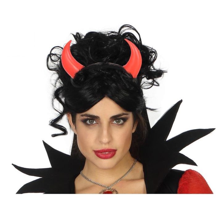 Diadema de Cuernos Demonios Roja para Halloween, Carnaval y Fiestas Temáticas 0 Diadema de Cuernos Demonios Roja para Halloween, Carnaval y Fiestas Temáticas 0