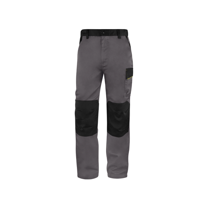 Deltaplus Pantalón de Trabajo Panostyle, Cintura Ajustable, 5 Bolsillos, Gris Verde, Talla XS 2