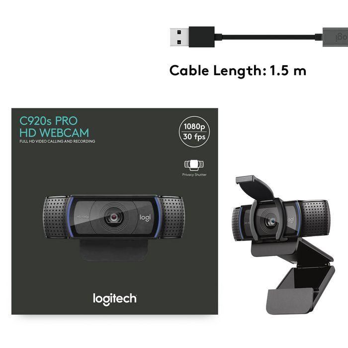 Webcam Logitech C920S Pro 1080P 30Fps 13 Webcam Logitech C920S Pro 1080P 30Fps 13