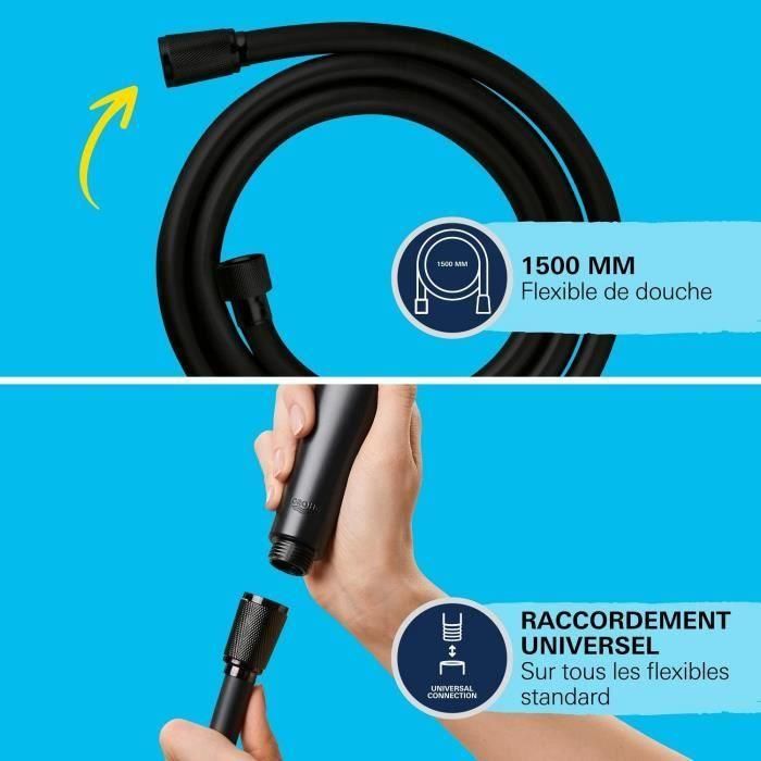 Manguera de ducha - GROHE - 287412432 - 1,5 m - VitalioFlex Trend - Negro mate 4 Manguera de ducha - GROHE - 287412432 - 1,5 m - VitalioFlex Trend - Negro mate 4
