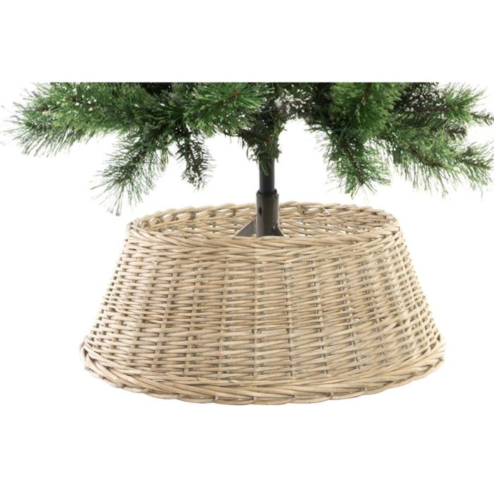 Faldón de árbol de Navidad DKD Home Decor Mimbre (70 x 70 x 28 cm) 1