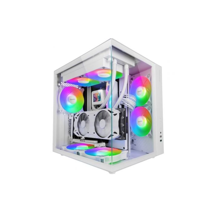 Mars Gaming MCVONEW Caja Gaming Semitorre MCV-ONE Blanca, Cristal Templado, Ventilador FRGB 120mm, Doble Cámara, ATX, RL 240mm Mars Gaming MCVONEW Caja Gaming Semitorre MCV-ONE Blanca, Cristal Templado, Ventilador FRGB 120mm, Doble Cámara, ATX, RL 240mm