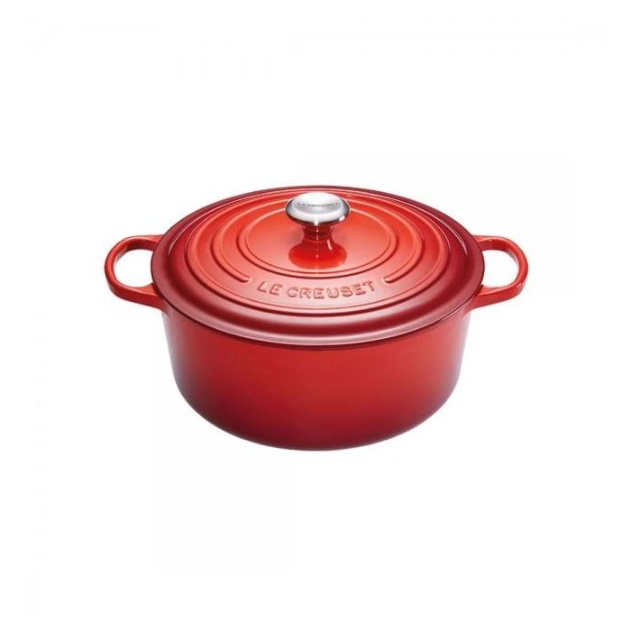 Le Creuset Signature Bräter rund 24 cm kirschrot