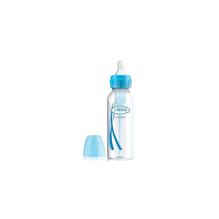 Dr. Brown´s Biberón Options Boca Estrecha Silicona Redonda +0 Meses 250ml Azul