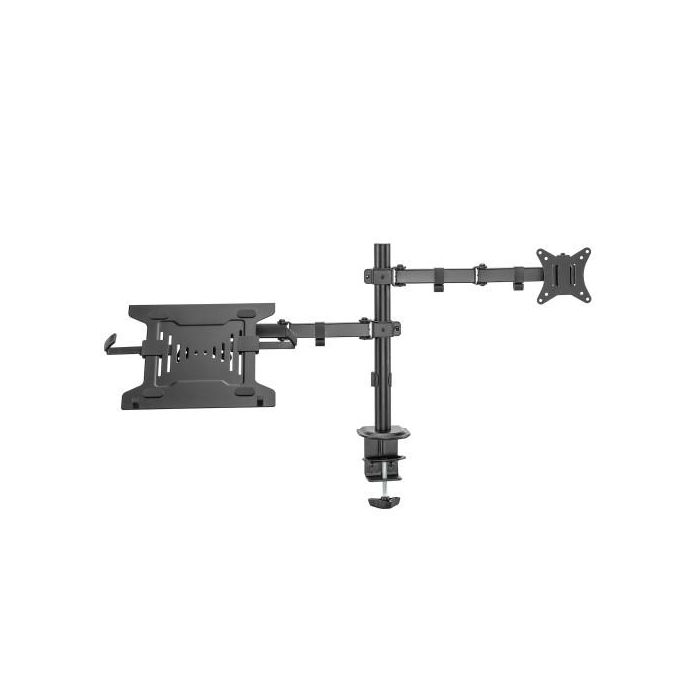 Ewent EW1519 Soporte de Escritorio Ergonómico para Monitor hasta 32" y Portátil 15.6" VESA 75x75 100x100 Negro 2 Ewent EW1519 Soporte de Escritorio Ergonómico para Monitor hasta 32" y Portátil 15.6" VESA 75x75 100x100 Negro 2
