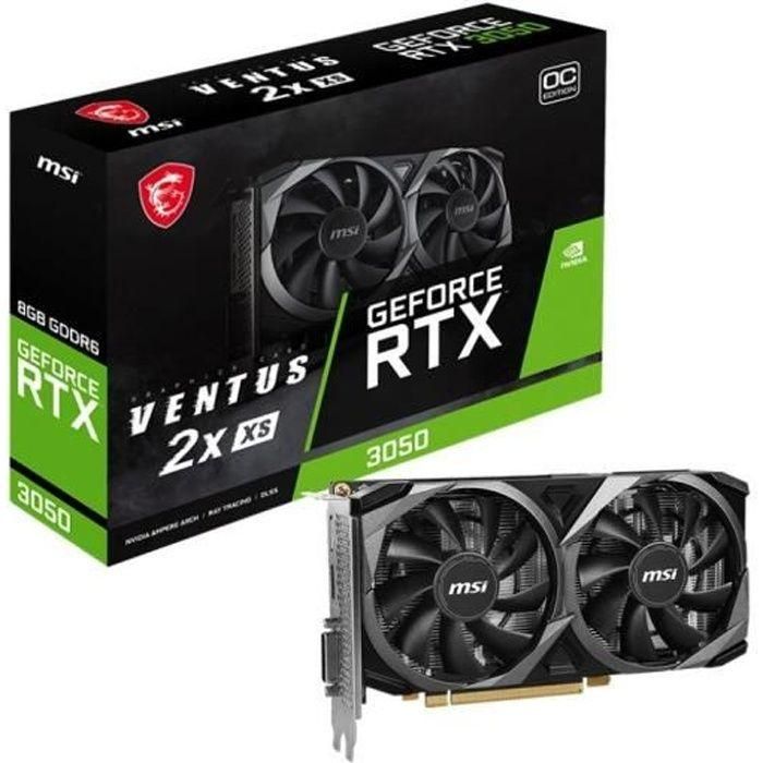 MSI MSI1690976609235 Tarjeta gráfica GeForce RTX 3050 VENTUS 2X XS 8G OC MSI MSI1690976609235 Tarjeta gráfica GeForce RTX 3050 VENTUS 2X XS 8G OC