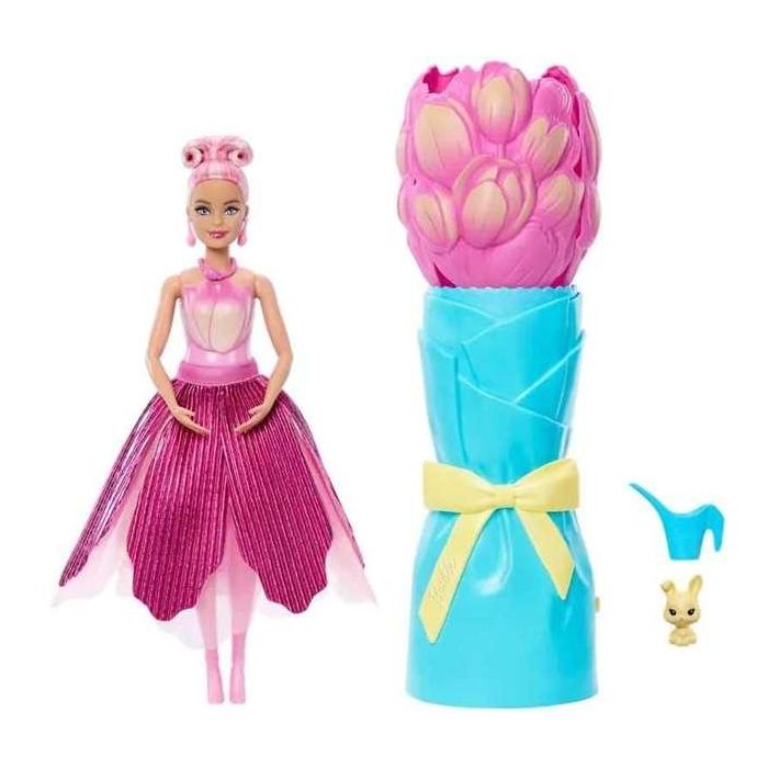 Muñeca barbie petal pop tulipán rosa 32x12x12 cm 7