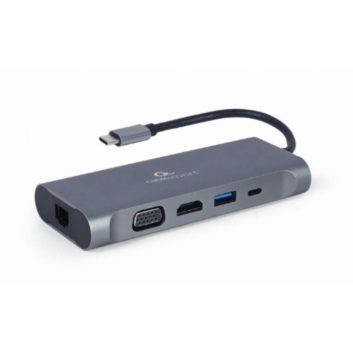 Hub USB GEMBIRD A-CM-COMBO7-01 Gris Hub USB GEMBIRD A-CM-COMBO7-01 Gris