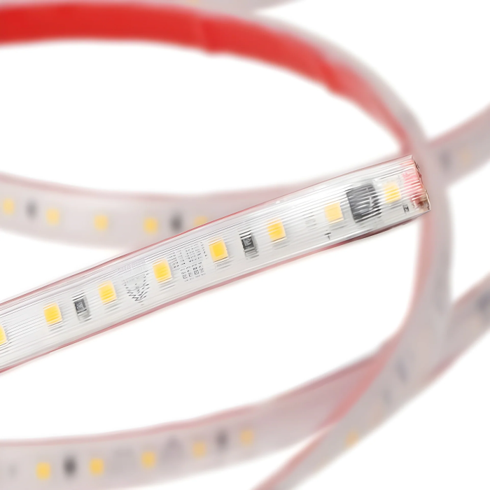 Tira de 60 LEDs/M 1500 Lm/M 4000K SMD2835 Autorectificada Difusor Microprismático 220VAC IP65 x50M 40.000H 1 Tira de 60 LEDs/M 1500 Lm/M 4000K SMD2835 Autorectificada Difusor Microprismático 220VAC IP65 x50M 40.000H 1