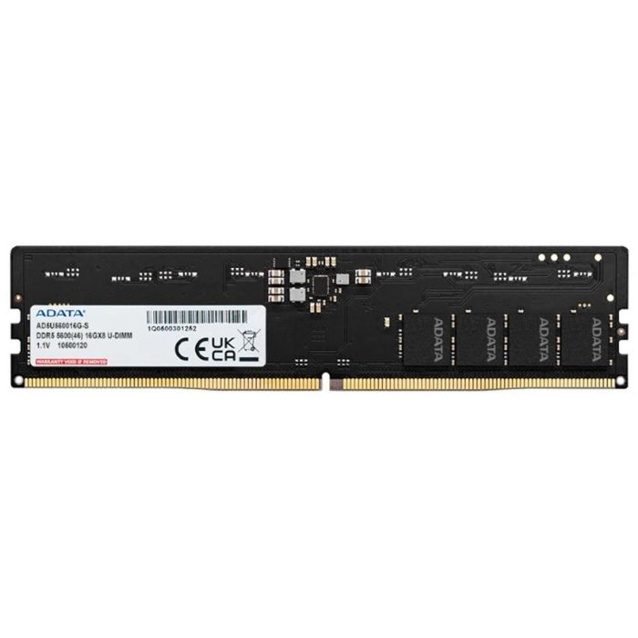 Adata Memoria RAM DDR5 16GB 5600 MHz UDIMM Modelo AD5U560016G-S