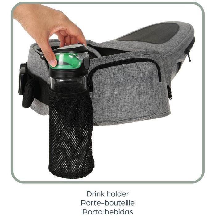 Dreambaby DRE9312742424718 Portabebés Asiento de Cadera Up & Go Gris 2 Dreambaby DRE9312742424718 Portabebés Asiento de Cadera Up & Go Gris 2