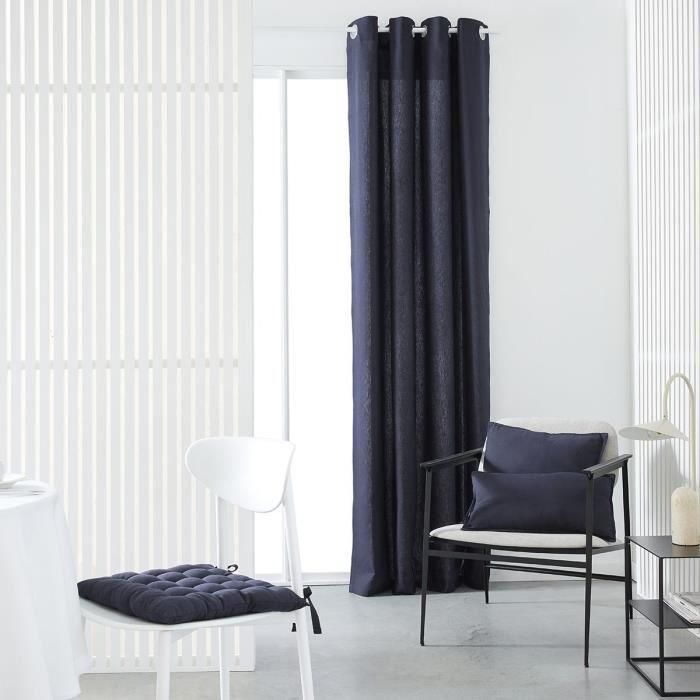 Today TOD1694780560730 Cortina con ojales 140x240cm 100% Algodón Azul marino 1