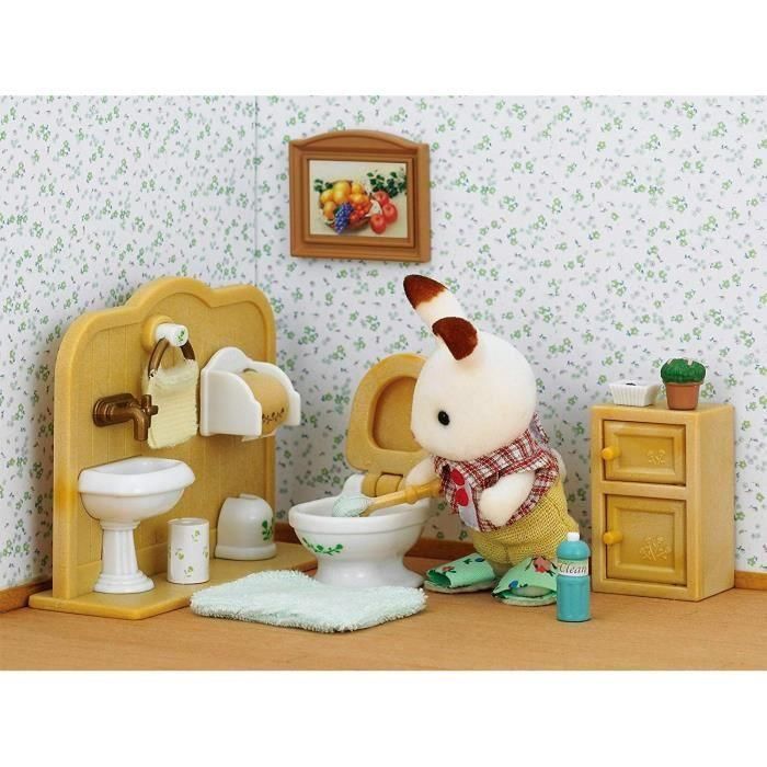 SYLVANIAN FAMILIES 5015 Set de chocolate para conejos e inodoro SYLVANIAN FAMILIES 5015 Set de chocolate para conejos e inodoro