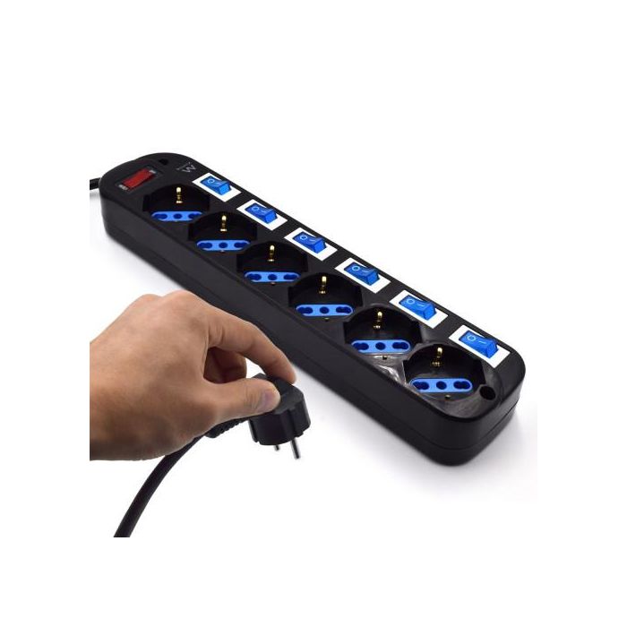 Ewent Regleta de 6 Tomas EW3851 con Interruptores Individuales, Protección Sobretensiones y Seguridad Infantil 2 Ewent Regleta de 6 Tomas EW3851 con Interruptores Individuales, Protección Sobretensiones y Seguridad Infantil 2