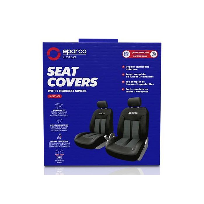 Fundas Delanteras S-Line Gris Sparco Cs4 SPC1018GR 3 Fundas Delanteras S-Line Gris Sparco Cs4 SPC1018GR 3