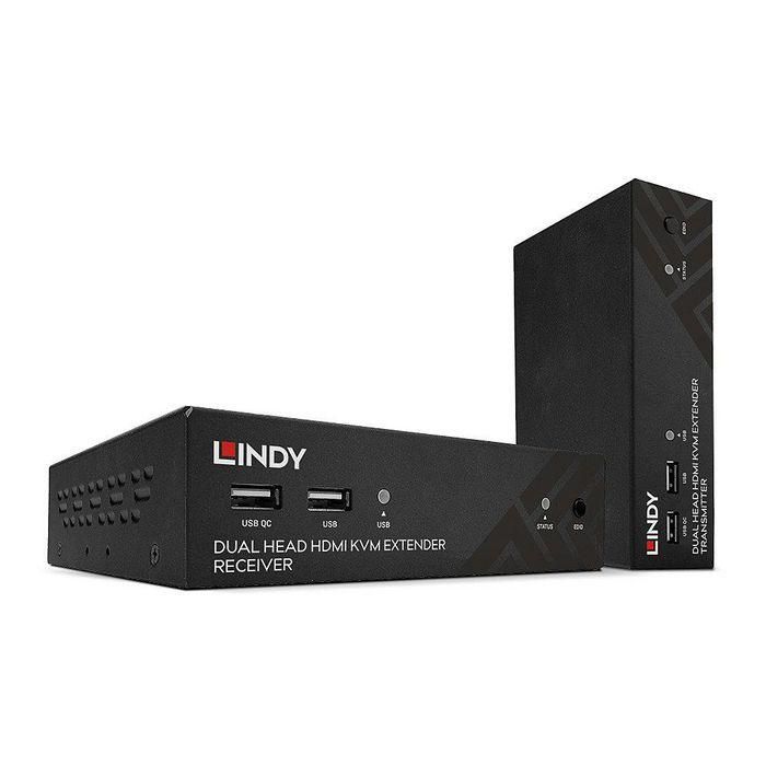 Lindy 100m Cat.6 Dual Head HDMI, USB and RS-232 Extender Lindy 100m Cat.6 Dual Head HDMI, USB and RS-232 Extender