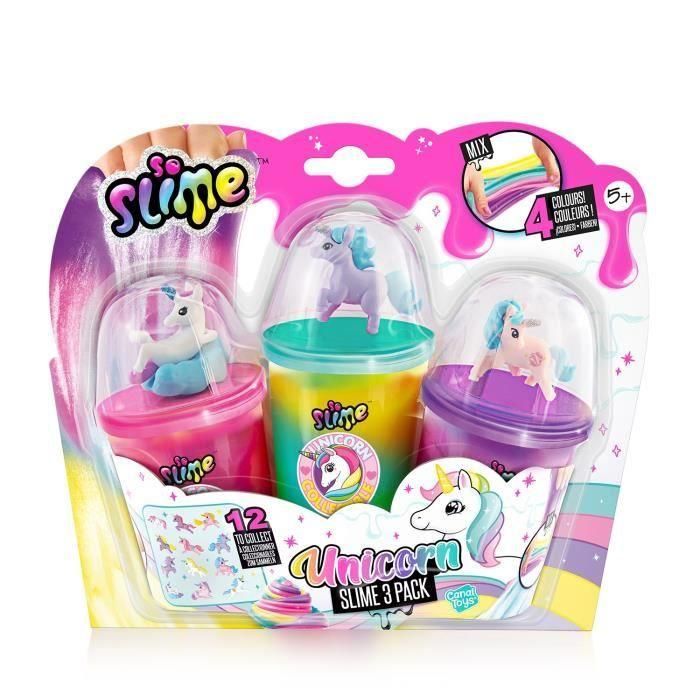 Canal Toys - So Slime - Pack de 3 unicornios coleccionables - SSC 269 - Canal Toys 3 Canal Toys - So Slime - Pack de 3 unicornios coleccionables - SSC 269 - Canal Toys 3