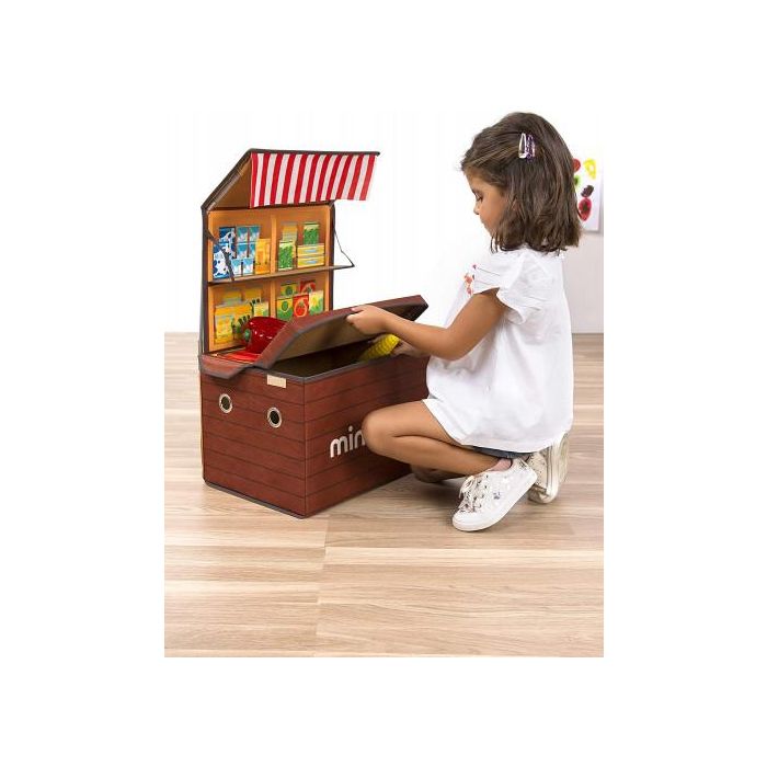 Miniland 97099 Market Box - Baúl de tela educativo con frutas y verduras, fácil de lavar y transportar, para niños 3 Miniland 97099 Market Box - Baúl de tela educativo con frutas y verduras, fácil de lavar y transportar, para niños 3