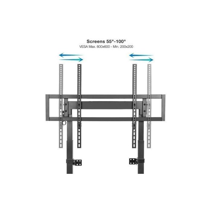 TooQ FS2280M-B HIPERIÓN Soporte de Suelo/Pared Fijo para TV 55-100" hasta 120kg VESA 800x600, Altura Ajustable 925-1600mm, Negro 4 TooQ FS2280M-B HIPERIÓN Soporte de Suelo/Pared Fijo para TV 55-100" hasta 120kg VESA 800x600, Altura Ajustable 925-1600mm, Negro 4