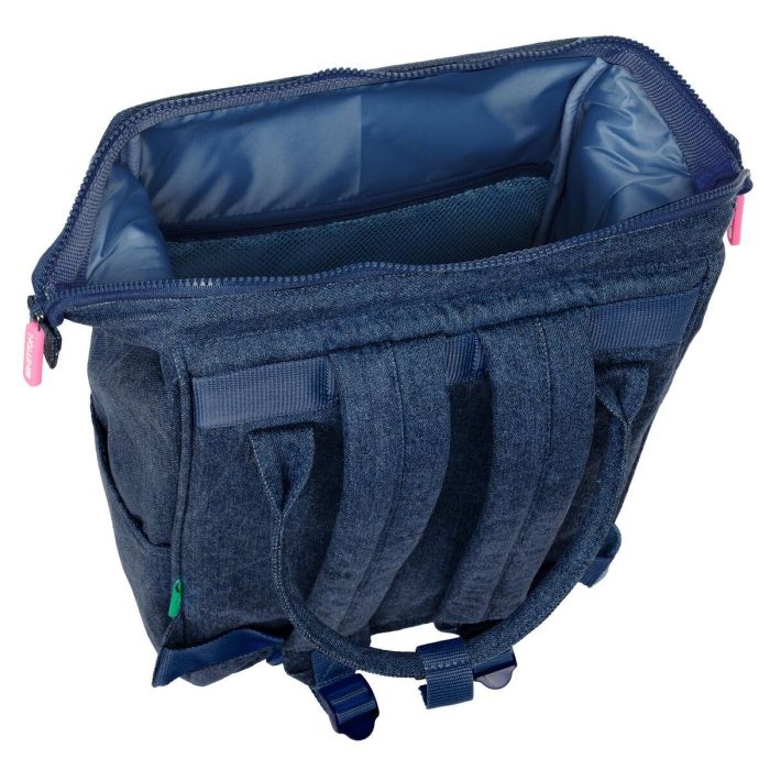 Mochila con asas para portatil 13" benetton "denim" 27x40x19cm 1 Mochila con asas para portatil 13" benetton "denim" 27x40x19cm 1