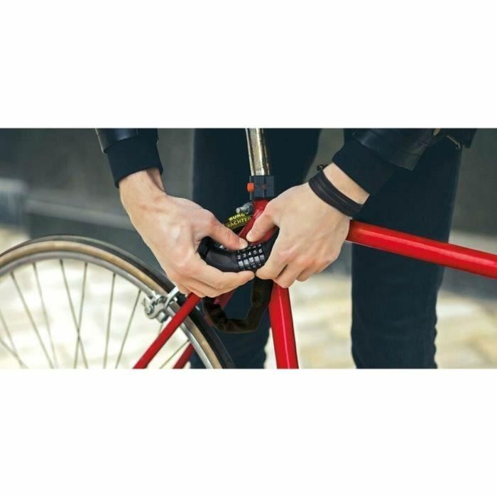 Candado de cadena para bicicleta - BURG WACHTER - 280 C 90 BLACK - Acero 6 mm, enfundado, código 1