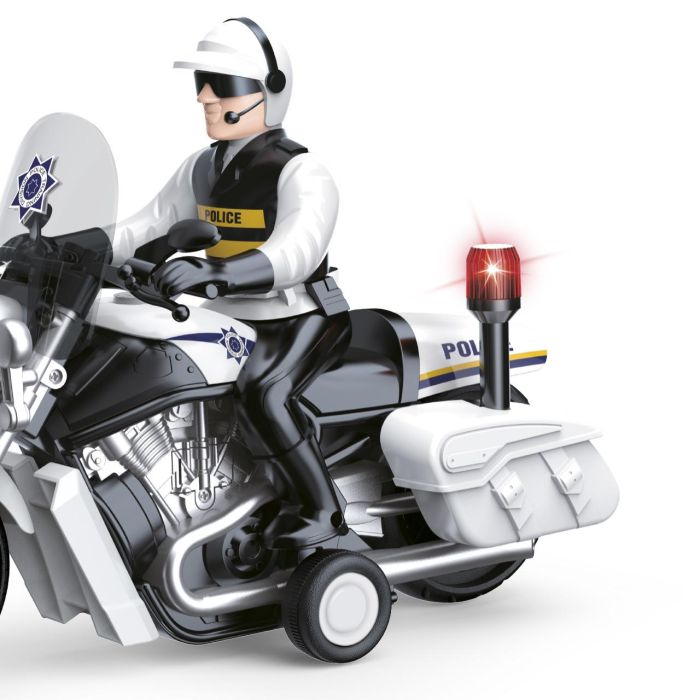 Moto De Policia Luz-Sonido Heroes De Ciudad 1:16 Tachan 1