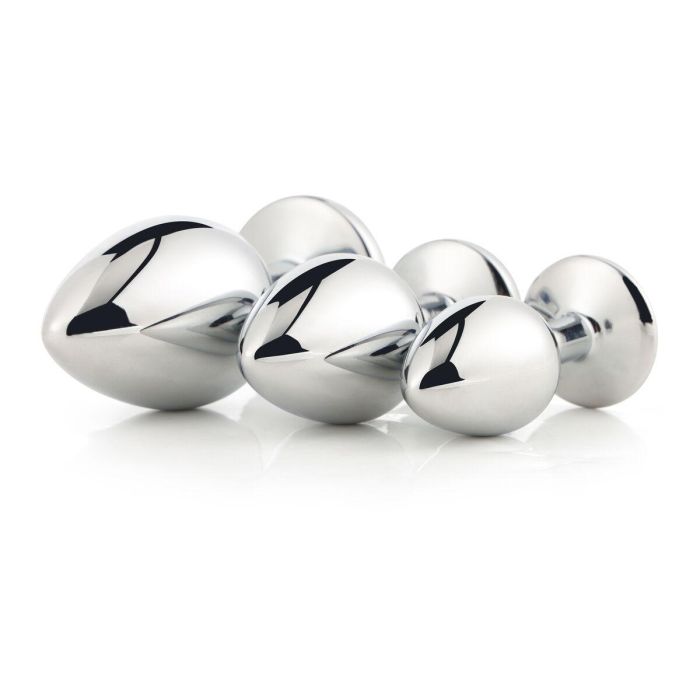 Plug Anal Dream Toys Gleaming Love Plateado 3 Plug Anal Dream Toys Gleaming Love Plateado 3