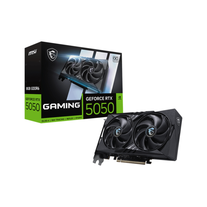 MSI GeForce RTX 5050 8G GAMING OC NVIDIA 8 GB GDDR6 Tarjeta Gráfica para Gaming con 2 Ventiladores, PCI Express 5.0