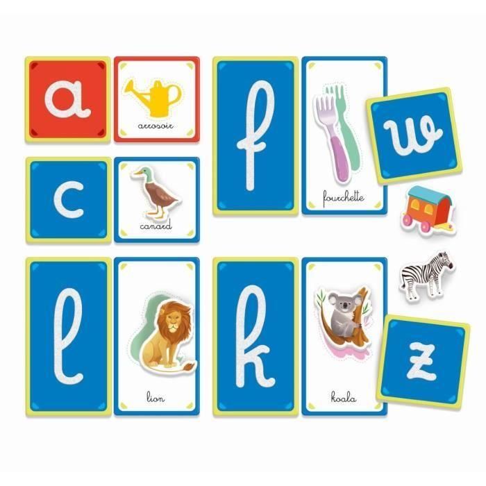 Montessori - Clementoni - Letras táctiles - Juego educativo para aprender el abecedario - 26 cartas de letras en bruto - A partir de 3 años 2