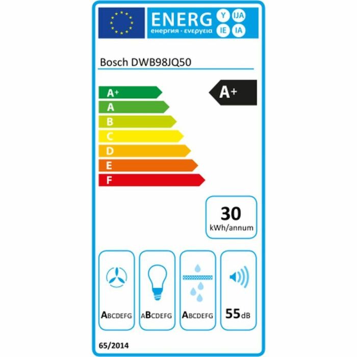 Campana Convencional BOSCH DWB98JQ50 90 cm 843 m³/h 160W A+ Acero 1 Campana Convencional BOSCH DWB98JQ50 90 cm 843 m³/h 160W A+ Acero 1