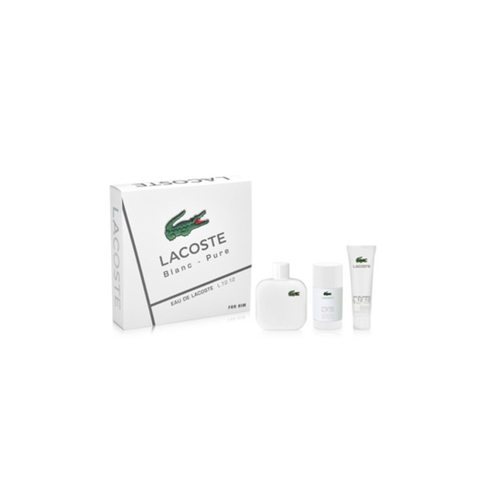 Lacoste Eau De Lacoste L.12.12 Blanc Set Pure Lui Pure Edt 100 mL, Deostick 75 mL, Shower Gel 50 mL 1