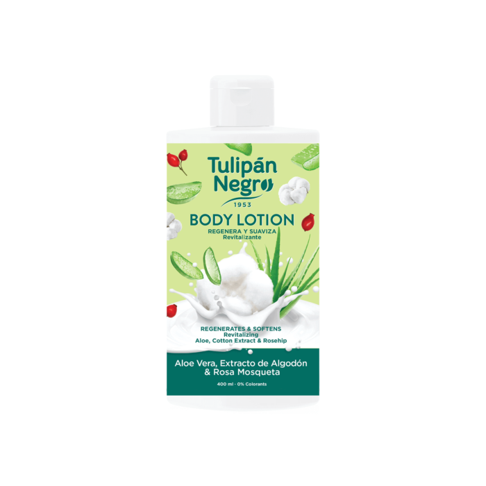 Tulipan Negro Body Lotion Negro Aloe, Algodón Y Rosa M 400 mL Tulipan Negro Body Lotion Negro Aloe, Algodón Y Rosa M 400 mL