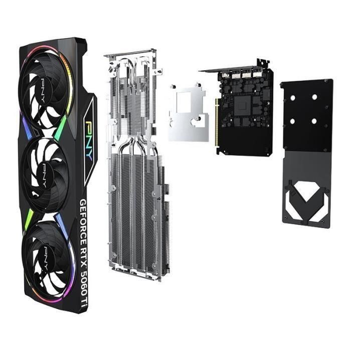 PNY GeForce RTX 5060 Ti EPIC-X RGB OC, Tarjeta Gráfica Gaming 16GB GDDR7, 2407 MHz Boost, PCIe 5.0, Refrigeración Triple Ventilador, 8K 1 PNY GeForce RTX 5060 Ti EPIC-X RGB OC, Tarjeta Gráfica Gaming 16GB GDDR7, 2407 MHz Boost, PCIe 5.0, Refrigeración Triple Ventilador, 8K 1