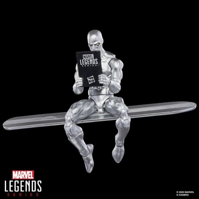 HASBRO Marvel Legends Series Figura Estela Plateada The Silver Surfer 15cm Articulada con 6 Accesorios y Tabla de Surf 9