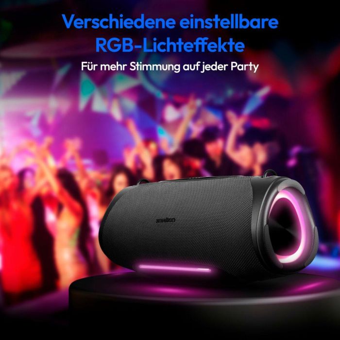 Medion AAAPX09234 Altavoz Bluetooth L 50W, 47h de batería, Protección IPX7 y Efectos de Iluminación RGB 6 Medion AAAPX09234 Altavoz Bluetooth L 50W, 47h de batería, Protección IPX7 y Efectos de Iluminación RGB 6