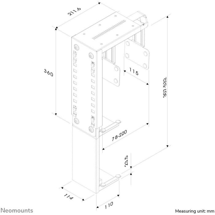 Soporte Neomounts CPU-D100BLACK Negro 2 Soporte Neomounts CPU-D100BLACK Negro 2