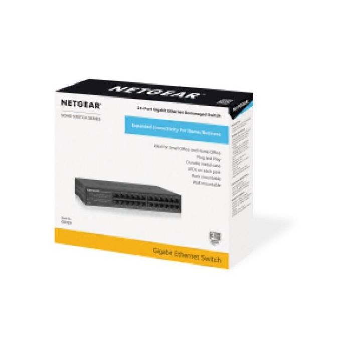 NETGEAR GS324v2 RM - Switch de Red Ethernet No Gestionado de 24 Puertos 4