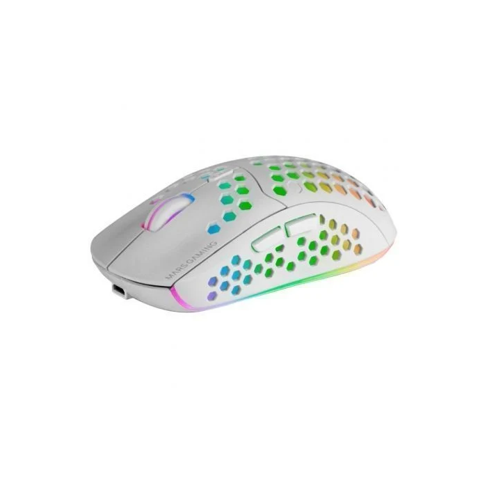 RATON MARS GAMING MMW3 3.200DPI INALAMBRICO BLANCO RGB FLOW 1