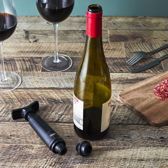 Cook Concept Bomba Vacío Botella con 2 Tapones para Vino 1 Cook Concept Bomba Vacío Botella con 2 Tapones para Vino 1